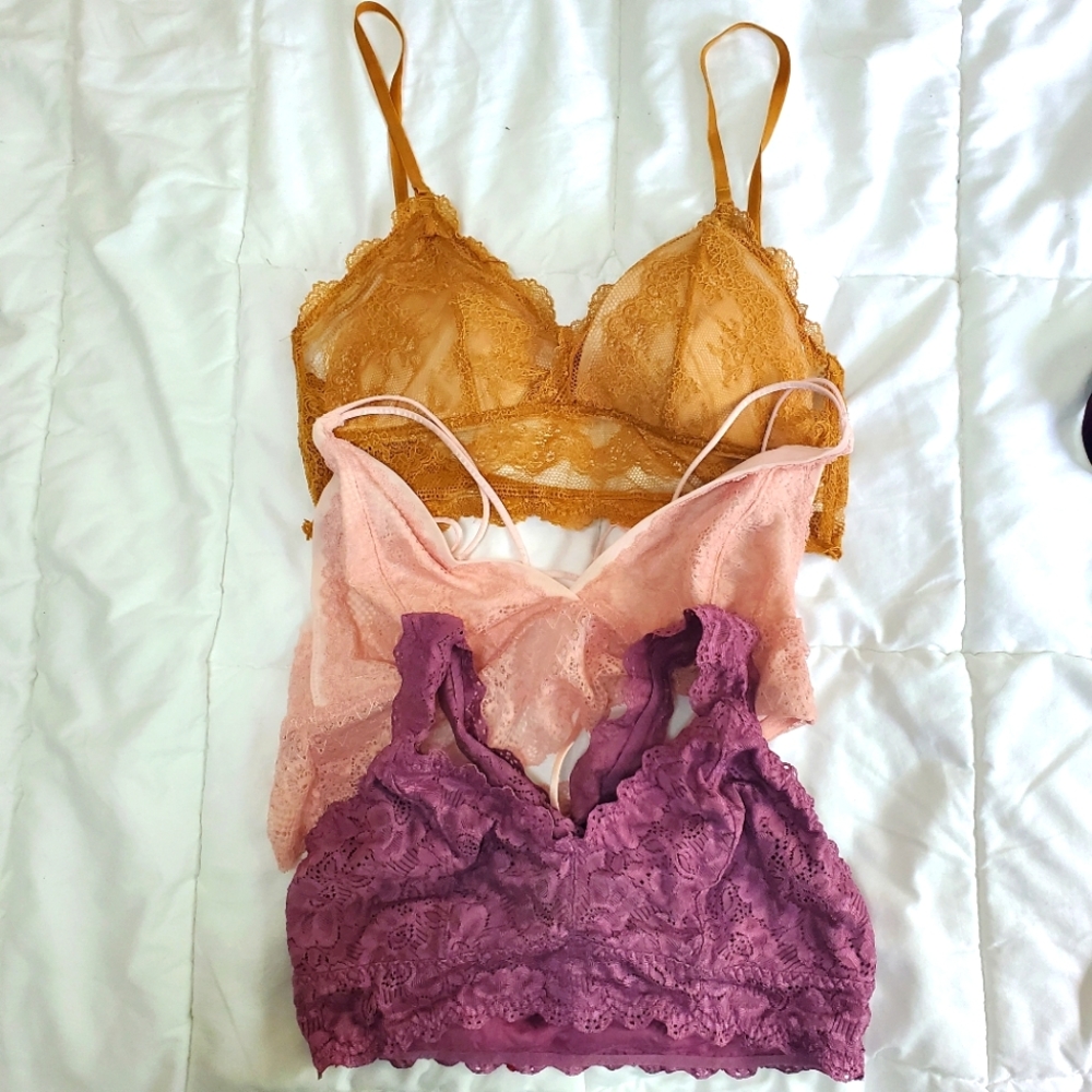 3 Lace Bralettes